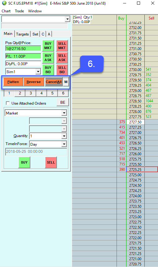 How do I Flatten, Reverse, and Cancel all open Positions on Sierra Chart?